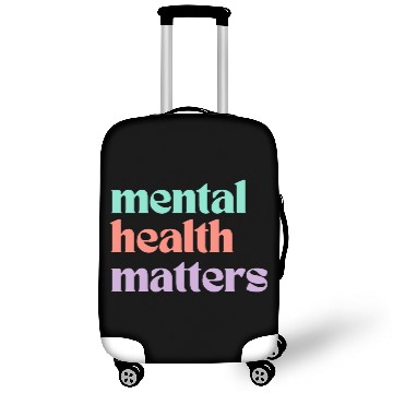 Discover Mental Health Matters | Retro Quote Peach Candy Luggage Covers