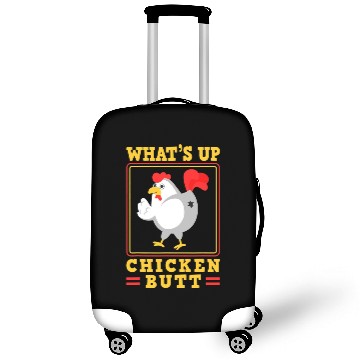 Discover Funny Farmer Animal Pet Whats Up Chicken Butt Luggage Covers