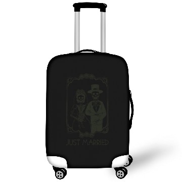 Discover Halloween Skeletons Bride Groom Just Married Luggage Covers