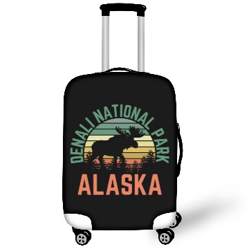 Discover Denali National Park Alaska Moose Hiking Nature Luggage Covers
