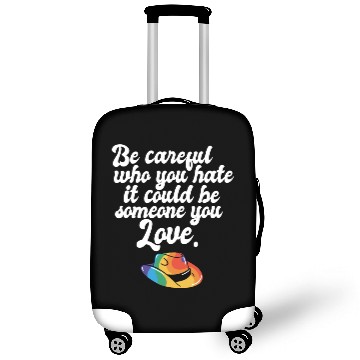 Discover LGBT Rainbow Pride Flag Be Careful Who You Hate Luggage Covers
