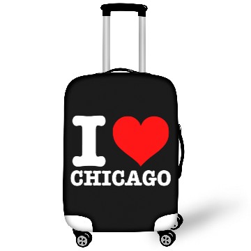Discover Chicago - I Heart Chicago - I Love Chicago Luggage Covers