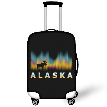 Discover Alaa Day Reindeer With Polar Lights And Moose Luggage Covers
