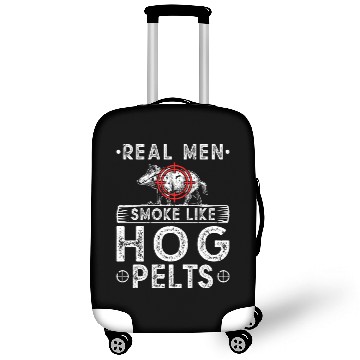 Discover Real Men Smoke Like Hog Pelts Boar Hunting Luggage Covers