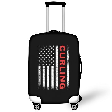 Discover Vintage Curling USA Curling American Flag Luggage Covers