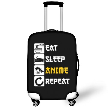 Discover Eat Sleep Anime Repeat Manga Japan Saying Cosplay Luggage Covers