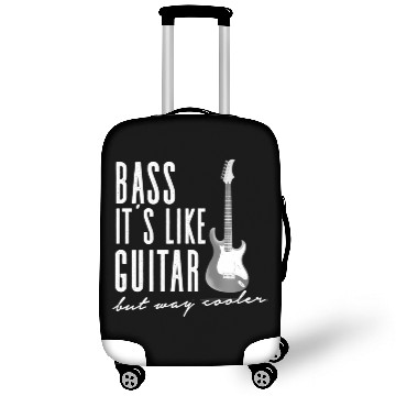 Discover Funny Guitar Luggage Covers - Bass It's Like Guitar But
