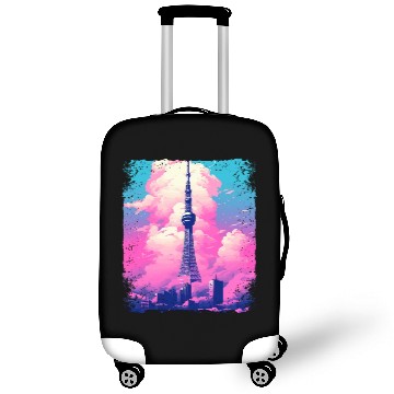 Discover Aesthetic Tokyo Skytree Vaporwave Japanese Sight Luggage Covers