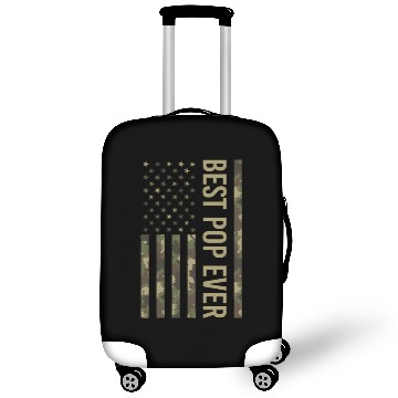 Discover Best Pop Ever Us American Flag Camo For Fathers Luggage Covers