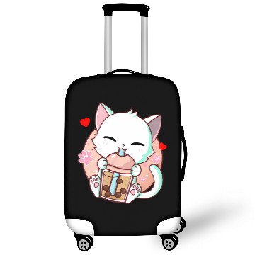 Discover Cat Boba Tea Bubble Tea Kawaii Anime Japanese Luggage Covers