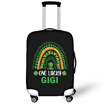 Discover One Lucky Gigi St Patric Day Shamrock Rainbow Luggage Covers