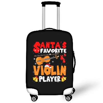 Discover Santa's Favorite Violin Player Xmas Santa Musical Luggage Covers