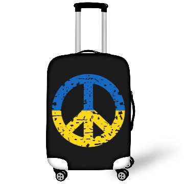 Discover Ukraine Peace Sign Ukrainian Flag Colors Luggage Covers