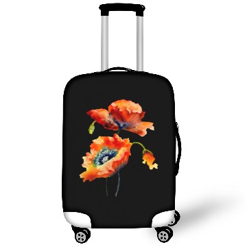 Discover RED POPPIES Luggage Covers, WATERCOLOR RED POPPIES TOP