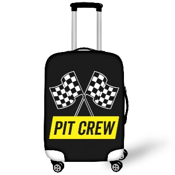 Discover Yellow Italic Pit Crew For Racing Party Costume Luggage Covers