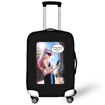 Discover Cyberpunk Waifu Influencer Design 7 Luggage Covers