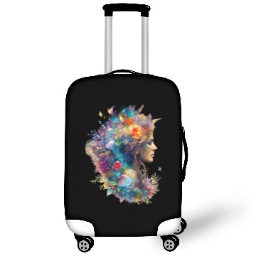 Discover Color Me Creative: The Girl Coloring Illustration Luggage Covers