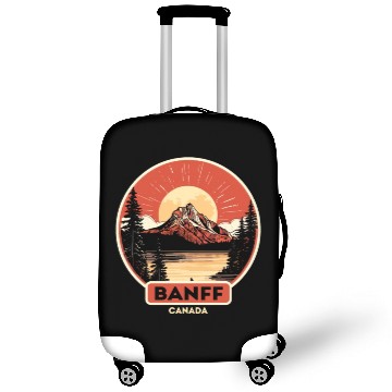 Discover Vintage Retro Canadian Banff National Park Luggage Covers