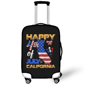 Discover Independence Day Happy 4th July California USA Luggage Covers