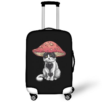 Discover Cute Cat Mushroom Decoration LGBTQIA+ Pride LGBT Luggage Covers