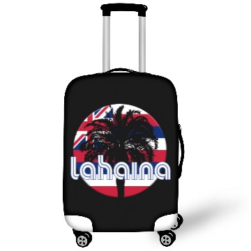 Discover Lahaina Maui Hawaii Hawaiian Flag Native Palm Tree Luggage Covers