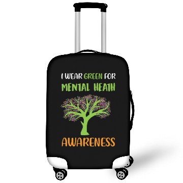 Discover I Wear Green For Mental Health Awareness Luggage Covers