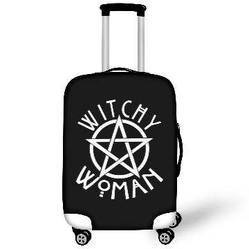 Discover WITCHY WOMAN WITH STAR AND CIRCLE green Luggage Covers