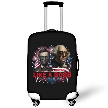 Discover Lincoln & Washington Like a Boss Independence Day Luggage Covers