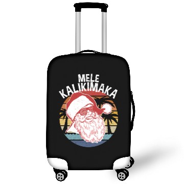 Discover Mele Kalikimaka Hipster Santa Palm Trees Luggage Covers