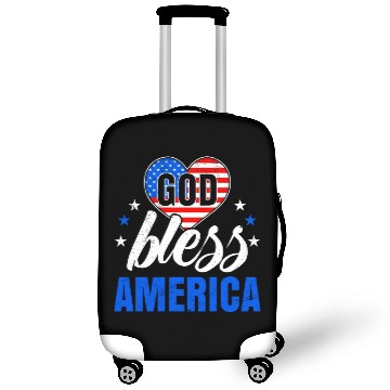 Discover God Bless America Independence Day Party USA Luggage Covers