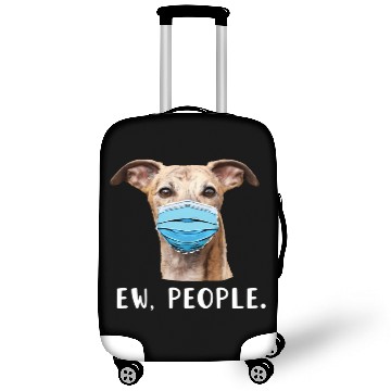 Discover Whippet Greyhound Dog Wearing Face Ew People Luggage Covers
