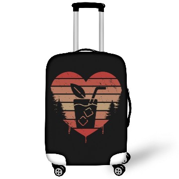 Discover Cute Red Vintage Heart Sweet Tea Valentine Day Luggage Covers