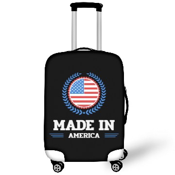Discover made in america red girl love Luggage Covers