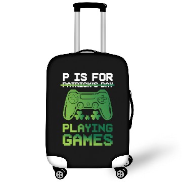 Discover Gamer St Patricks Day P Is For Playing Video Game Luggage Covers