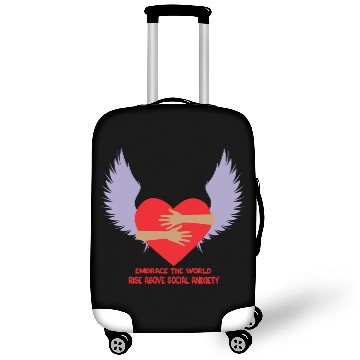 Discover embrace the world rise above anxiety Luggage Covers