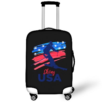 Discover Skiing Usa Support The Team Usa Flag Ski Winter Luggage Covers