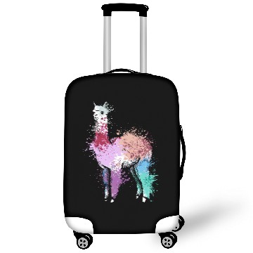 Discover Colorful Splash Art Farm animals alpaca Llama Luggage Covers