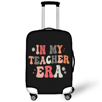 Discover In my Teacher Era Funny Groovy Back to school Gift Luggage Covers