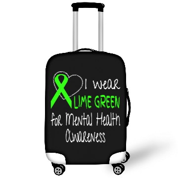 Discover I Wear Lime Green For Mental Health Awareness Luggage Covers