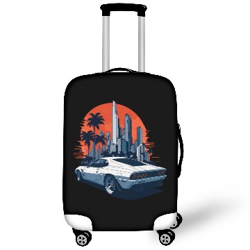 Discover Cityscape Sunset Cruise - Sport Car Luggage Covers Design