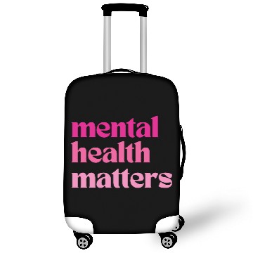 Discover Mental Health Matters Retro Quote Barbiecore Pink Luggage Covers