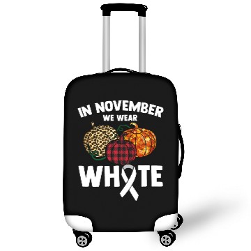 Discover In November We Wear White Fighting Lung Cancer Luggage Covers