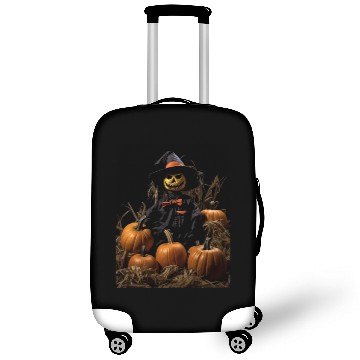 Discover Fall Season Autumn Pumpkins Scarecrow Halloween Luggage Covers