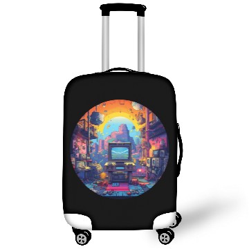 Discover Retro Gaming Paradise: Embrace the Pixelated Past! Luggage Covers