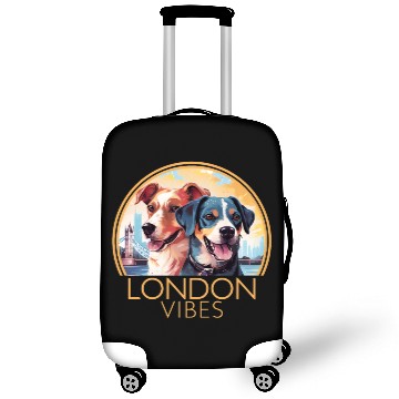 Discover London Vibes England Cute Dogs Dog Lovers Luggage Covers