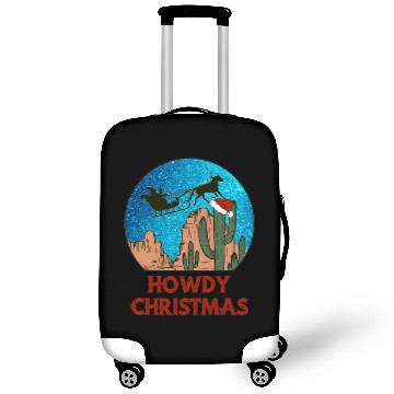 Discover Western Cowboy Santa Howdy Christmas Matching Luggage Covers