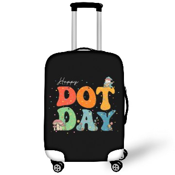 Discover Happy Dot Day Hippie Flowers Gnome Mushroon Groovy Luggage Covers
