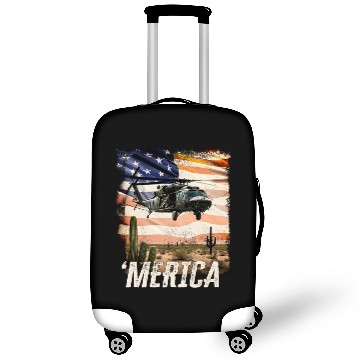Discover Merica Black Hawk Proud Army Navy Soldier Veteran Luggage Covers