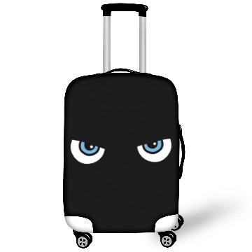 Discover Black Cat Blue Eyes | Halloween Gift For Cat Lover Luggage Covers