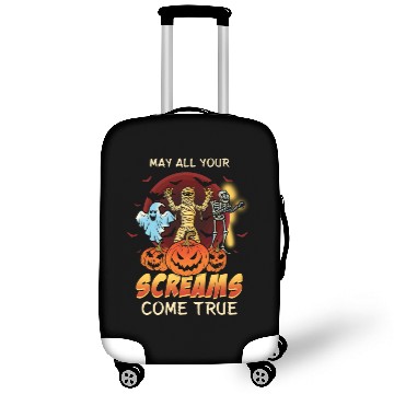 Discover Scary Horror Monsters Lazy Creepy Halloween Luggage Covers
